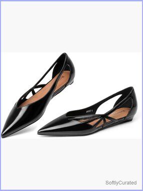 Pointed Toe Ballet Flats Slip On Work Casual Shoes Comfortable